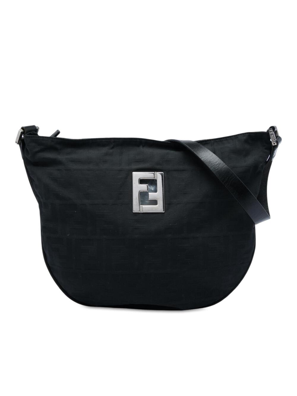 Fendi Zucca Nylon Hobo Pre-Loved Bag #362973F46B